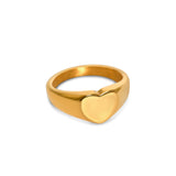 Custom Engraved Heart Signet Ring