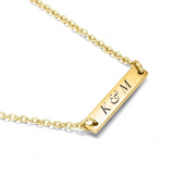 Custom Engraved Minimalist Plate Necklace