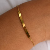 Custom Engraved Minimalist Plate Bracelet