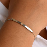 Custom Engraved Minimalist Plate Bracelet