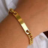 Custom Engraved Chunky Plate Bracelet