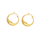 Moon Hoop Earrings