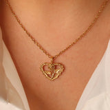 Rose Heart Necklace