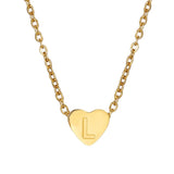 Heart Baby Initial Necklace