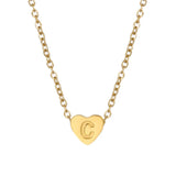 Heart Baby Initial Necklace