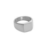 Custom Engraved Silver Square Signet Ring