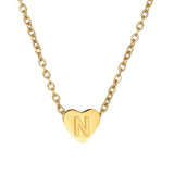 Heart Baby Initial Necklace