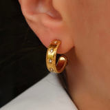 Glistening Hoop Earrings