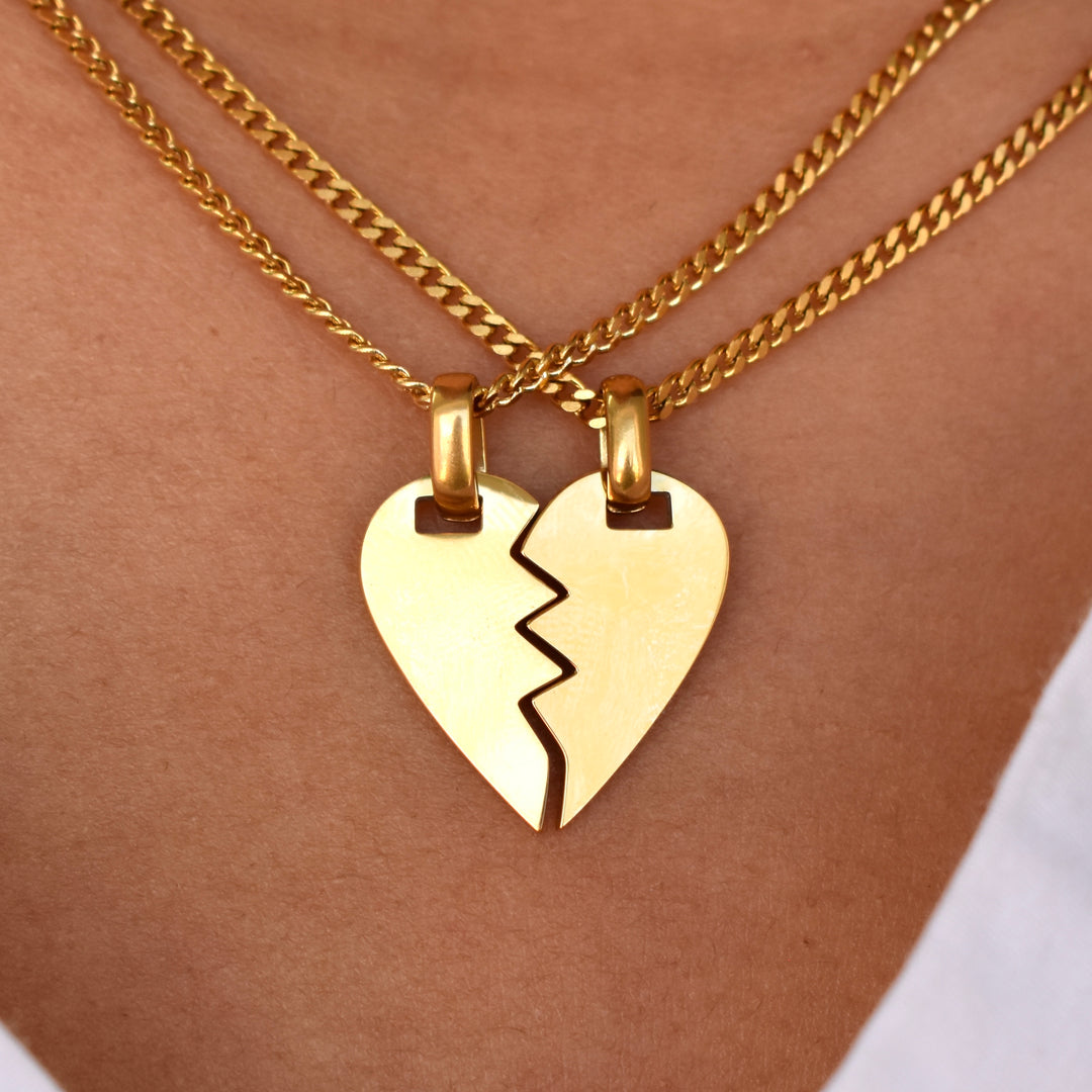 2 Custom Engraved Piece Of My Heart Necklaces