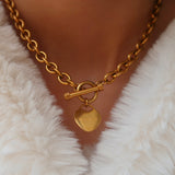 Custom Engraved Heart Charm Necklace