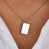 Custom Engraved A Letter Close To Heart Necklace